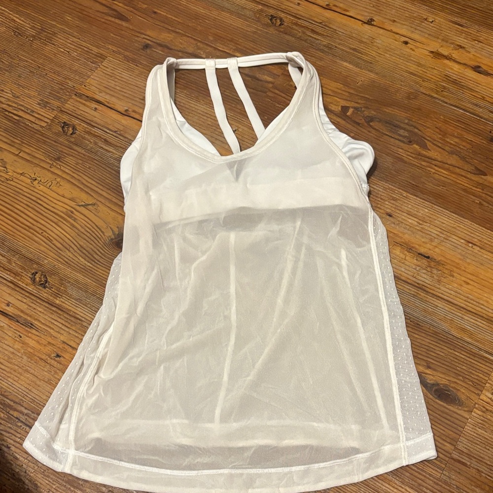 Sheer White Tank Top